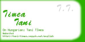 timea tani business card